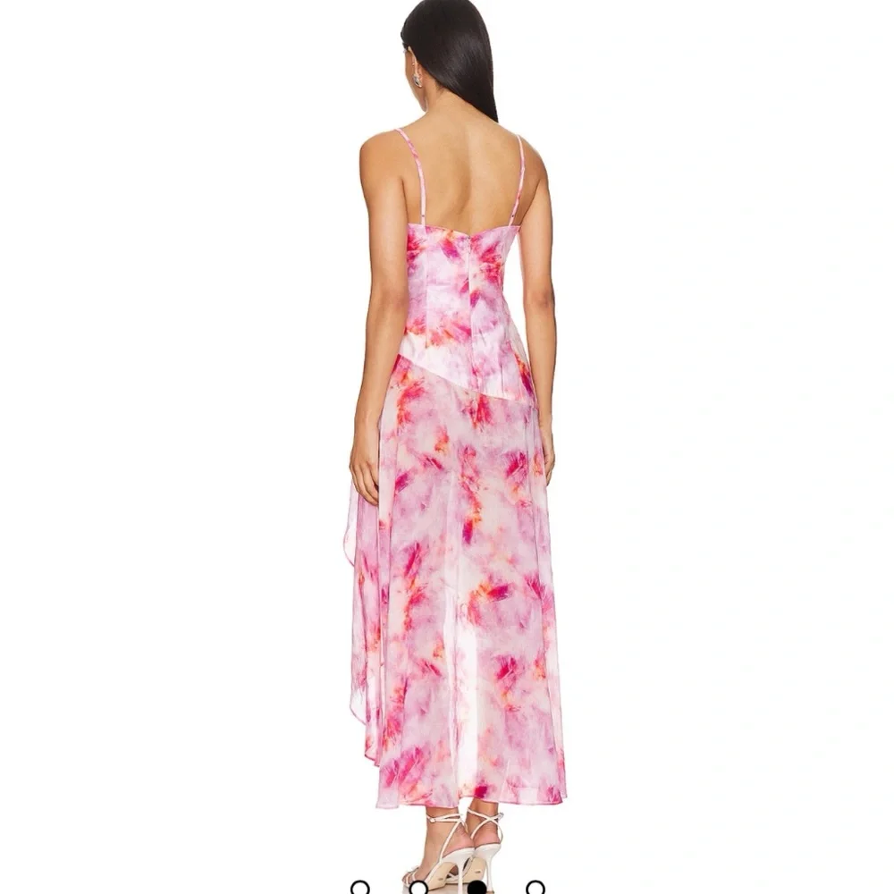 Bardot Elegant Pink Tie-Dye Dress - Picture 3 of 4